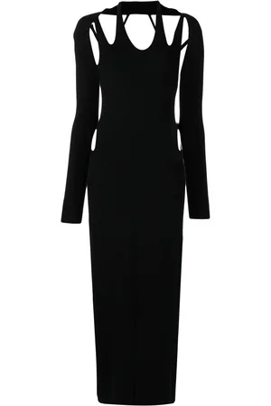 DION LEE Cut out-detail knitted midi dress