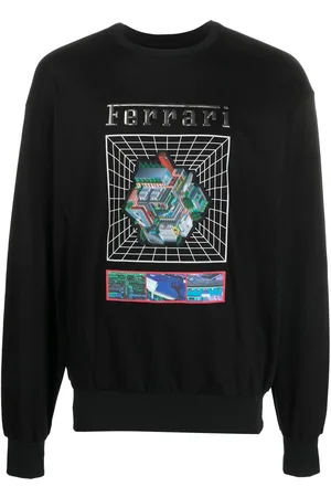 FERRARI Graphic-print cotton sweatshirt