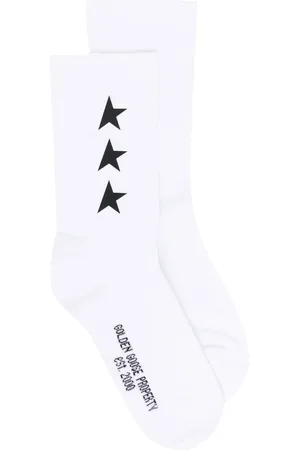 Golden Goose Logo embroidered socks