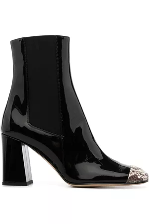 Sergio Rossi Contrasting toecap boots