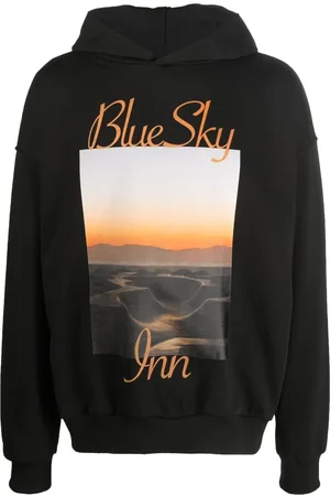 BLUE SKY INN Logo sunset cotton hoodie