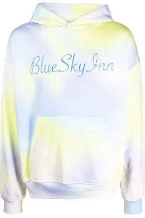 BLUE SKY INN Logo-embroidered tie dye hoodie