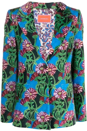 La DoubleJ Floral-print single-breasted blazer