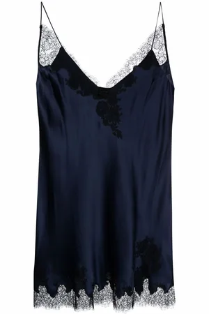 CARINE GILSON V-neck silk slip dress