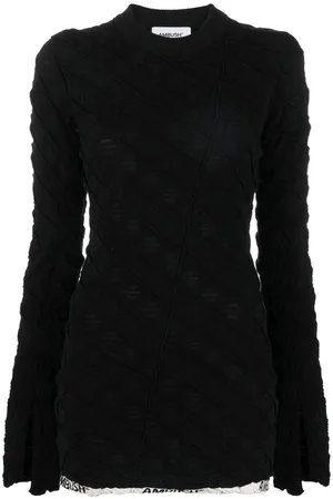 AMBUSH Textured logo-hem knit jumper