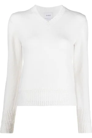 Barrie V-neck cashmere-knit top