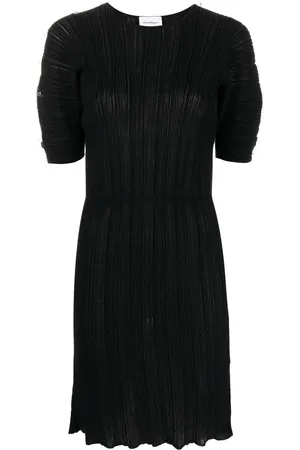 Salvatore Ferragamo Micro-pleated midi dress