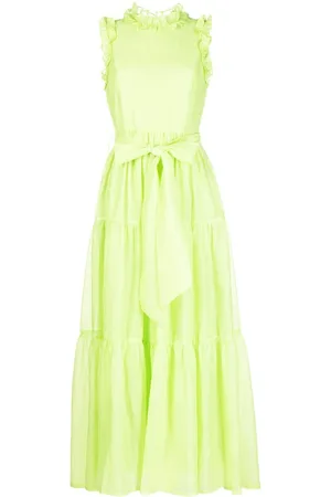 Baruni Ruffle-trim belted maxi dress