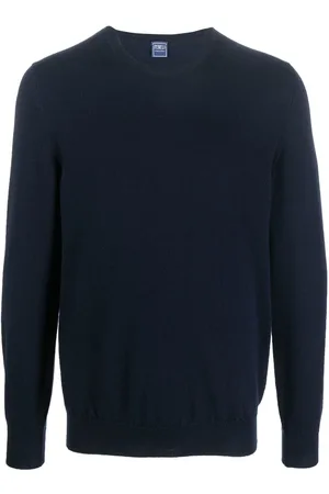 FEDELI Round-neck fine-knit jumper