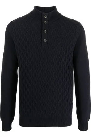 corneliani Cable-knit long-sleeve jumper