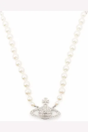 Vivienne Westwood Imogene crystal-orb pearl necklace