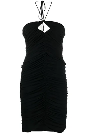 MAGDA BUTRYM Ruched halterneck mini dress
