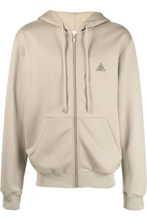 Lanvin Logo-embroidered zip-up hoodie