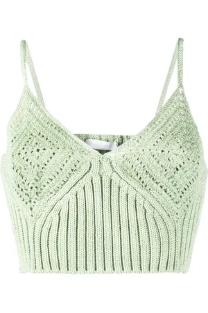 Simkhai Crochet-knit crop top