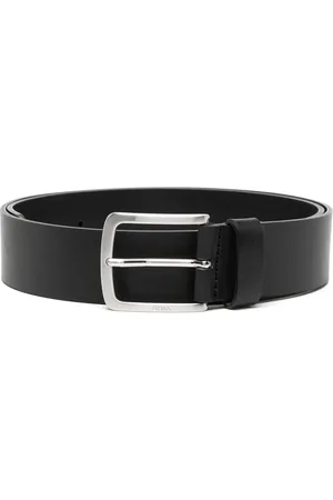 HUGO BOSS Engraved-logo buckle belt