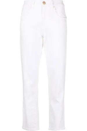 LORENA ANTONIAZZI Tapered stretch-cotton trousers