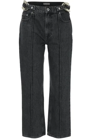 J.W.Anderson Chain-detail straight leg cropped jeans