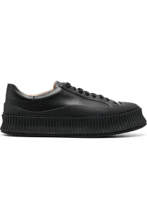 Jil Sander Lace-up leather platform sneakers