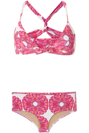 AMIR SLAMA Abstract-print bikini set