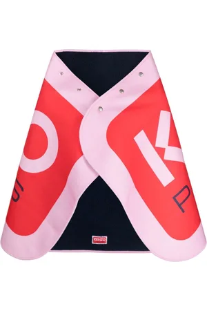 Kenzo Logo-print detail cape scarf