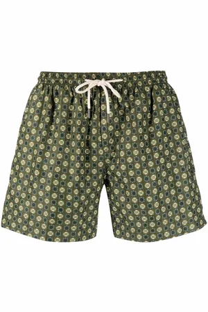 PENINSULA SWIMWEAR Geometric-print drawstring-waist swim shorts