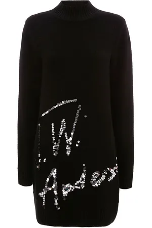 J.W.Anderson Sequins-logo knitted minidress
