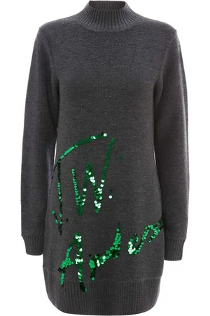 J.W.Anderson Sequins-logo knitted minidress