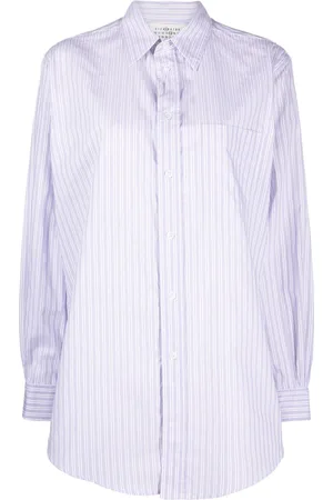 Maison Margiela Pinstriped poplin shirt
