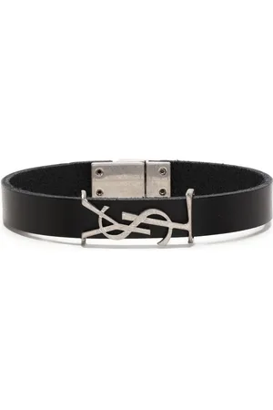 Saint Laurent Leather logo bracelet