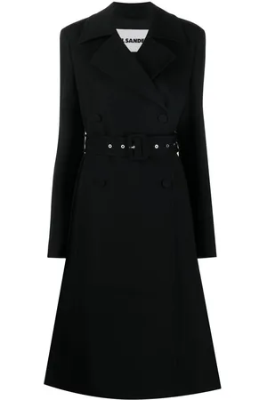 Jil Sander Single-breasted belted-waist coat