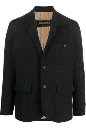 UMA WANG Patterned jacquard single-breasted blazer