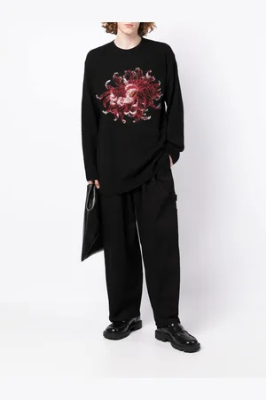 YOHJI YAMAMOTO Floral-print wool jumper
