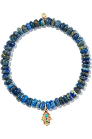 Sydney Evan 14kt yellow lapis lazuli bracelet