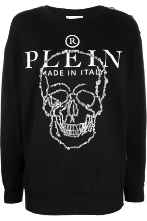 Philipp Plein Crystal-embellished long-sleeve sweatshirt