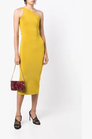 GALVAN One-shoulder midi dress