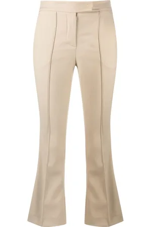 BLANCA Portula pintuck-detail cropped trousers