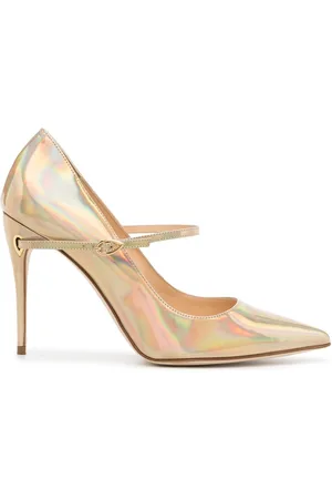 Jennifer Chamandi Lorenzo 105mm leather pumps