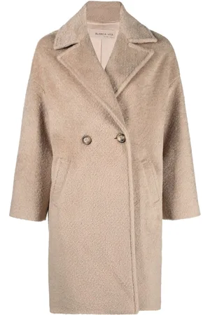 BLANCA Tuia textured double-breasted coat