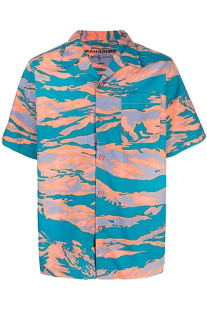Maharishi Graphic-print camp-collar shirt