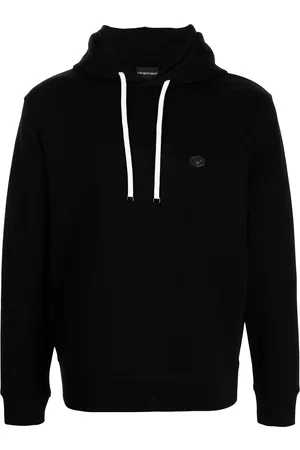Emporio Armani Logo-patch cotton-blend hoodie