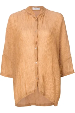 AMIR SLAMA Crinckled-finish silk shirt
