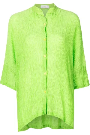AMIR SLAMA Crinckled-finish silk shirt