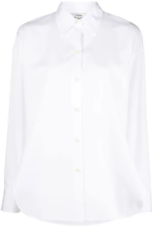 Vince Side-slit cotton shirt