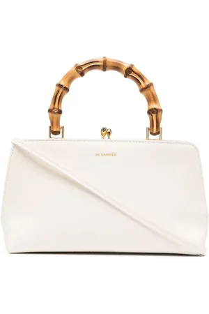 Jil Sander Bamboo-handle leather tote bag