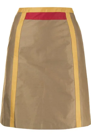 Prada Contrast-panel A-line skirt