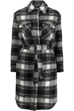 Woolrich Checked wool-blend shirt coat
