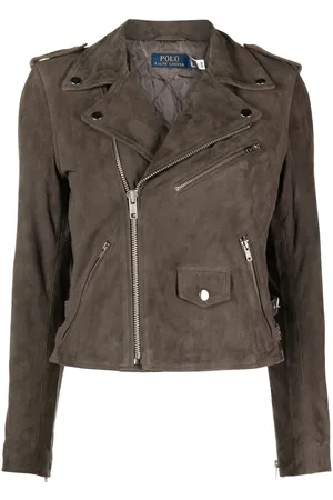 Ralph Lauren Asymmetric zip-fastening biker jacket