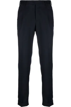 PT Torino Low-rise tapered tailored trousers