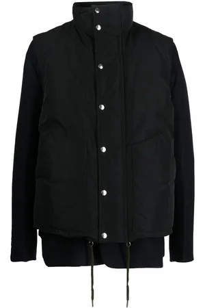 SACAI Double-layer gilet wool jacket