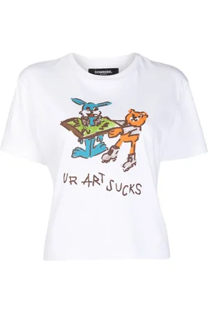 DOMREBEL Ur Art Sucks print T-shirt